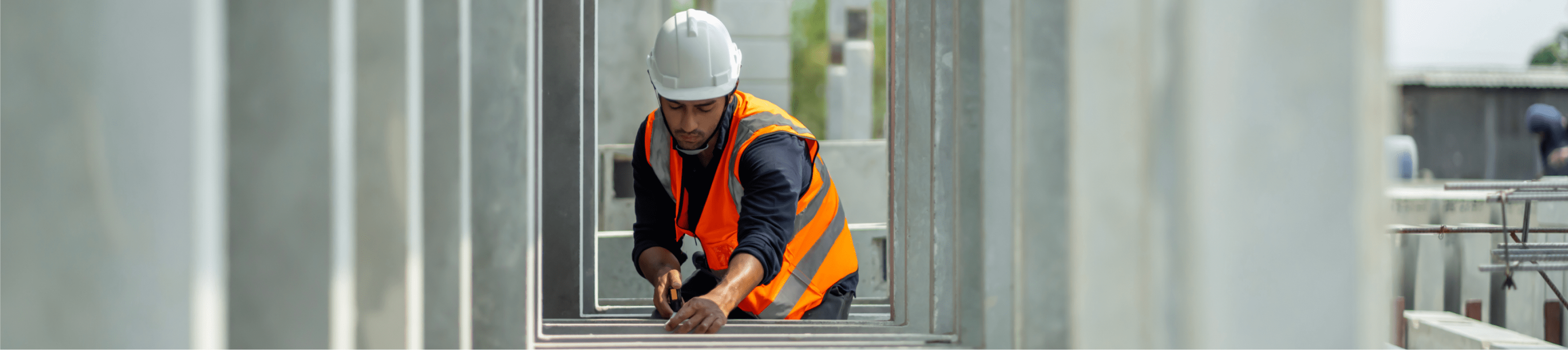 worker on construction building