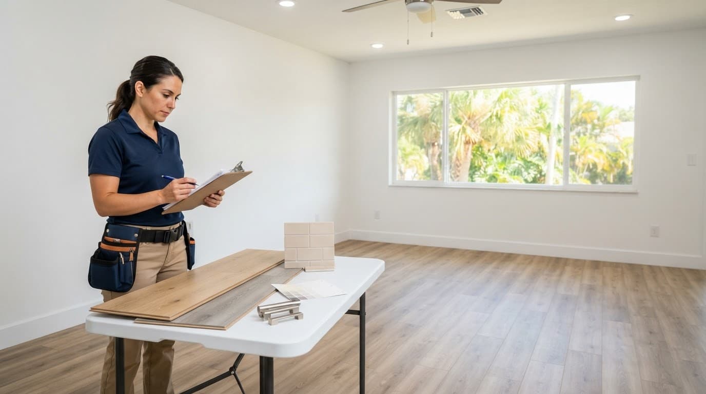 turnover planning in a bright vacant Fort Myers home.