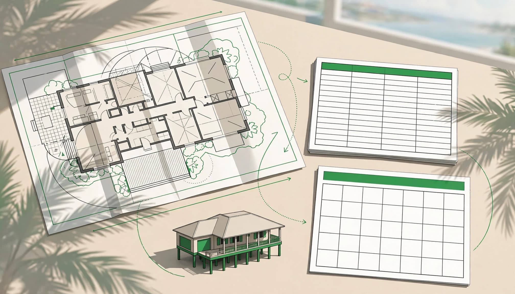 Design-build vs architect-bid-build budget and schedule planning for a coastal home.
